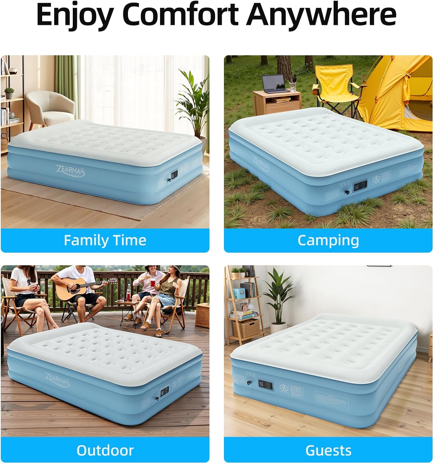 Thumbnail 6 de Zearna Air Mattress Queen 18 in