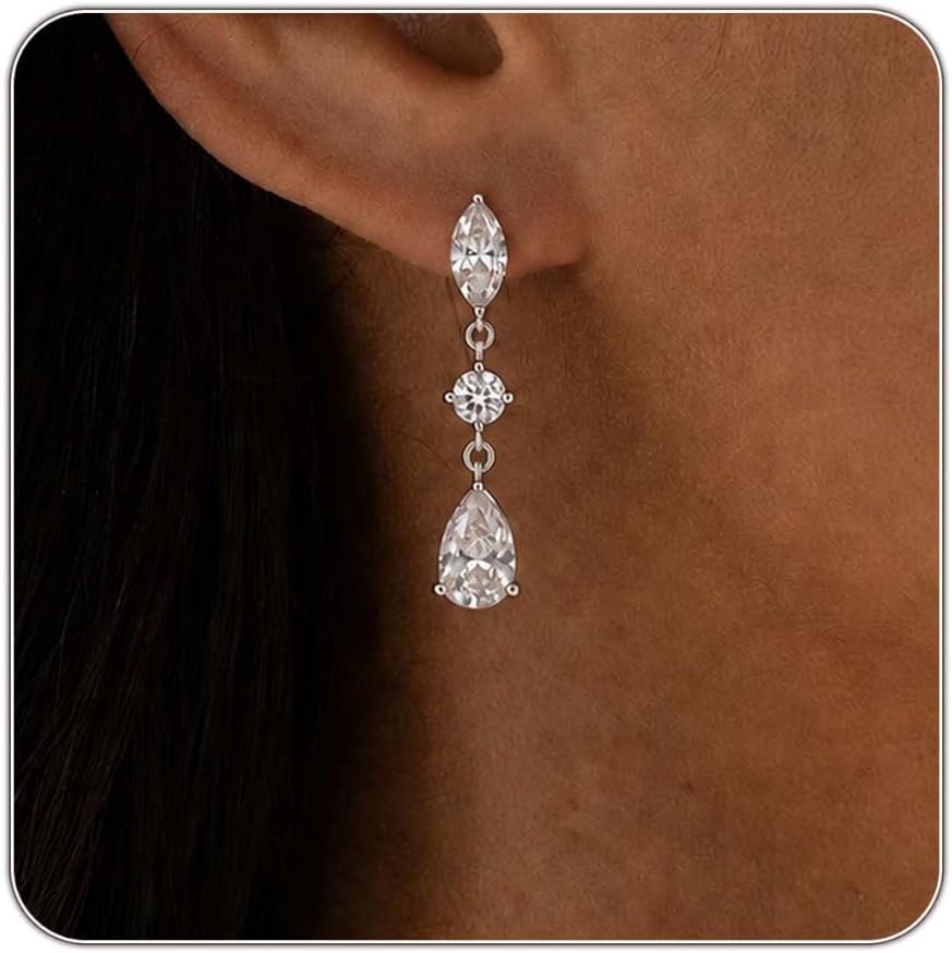 Detalle de Dangle Earrings, 14K Gold Plated