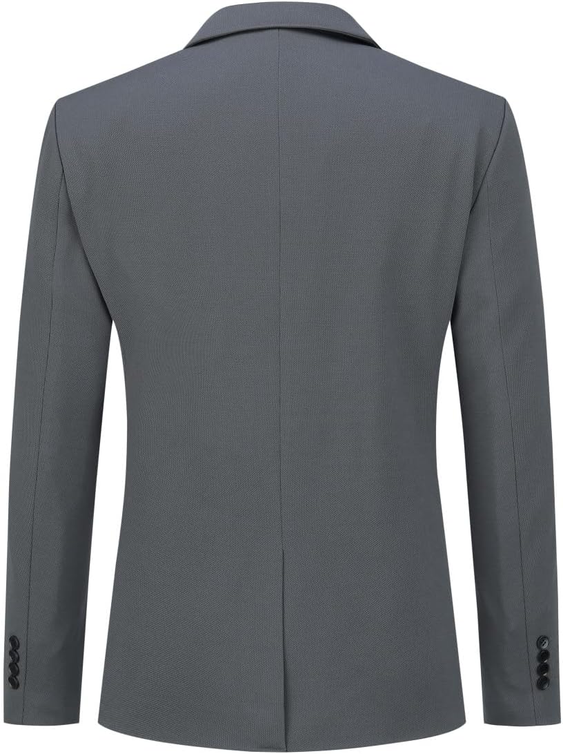 Thumbnail 2 de YFFUSHI Abito Uomo 2 Pezzi Slim Fit con 1 Bottone: eleganza sobria per matrimoni e cerimonie