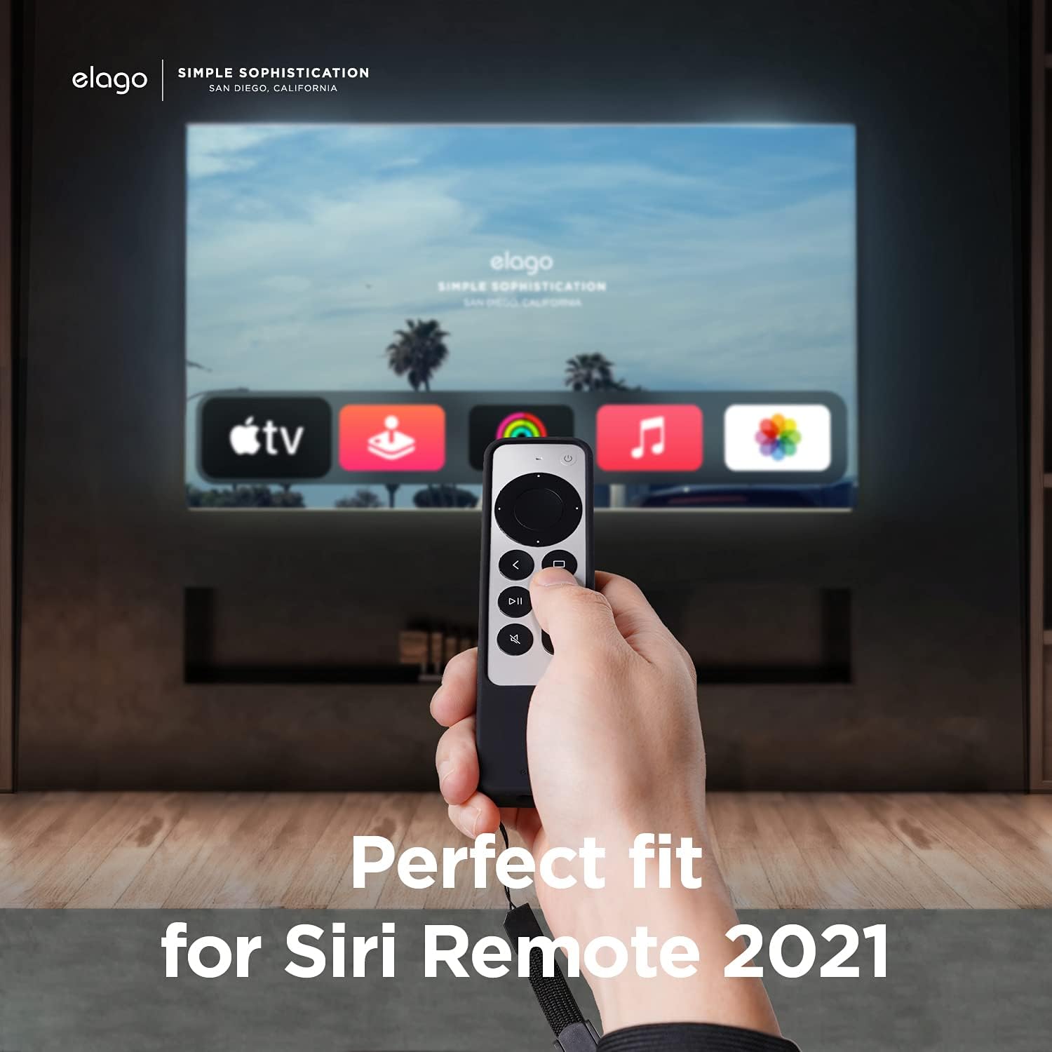 Thumbnail 1 de elago Étui R1 magnétique pour Apple TV 4K Siri Remote (3e/2e génération) – silicone épais, absorption des chocs (rouge)