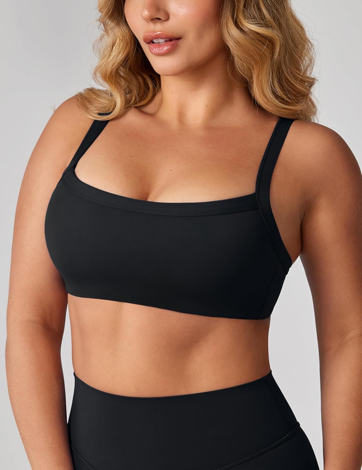 Thumbnail 2 de UNISSU Hugcurve Adjustable Sports Bra (Square Neck, Wireless, Padded) for Yoga & Workouts