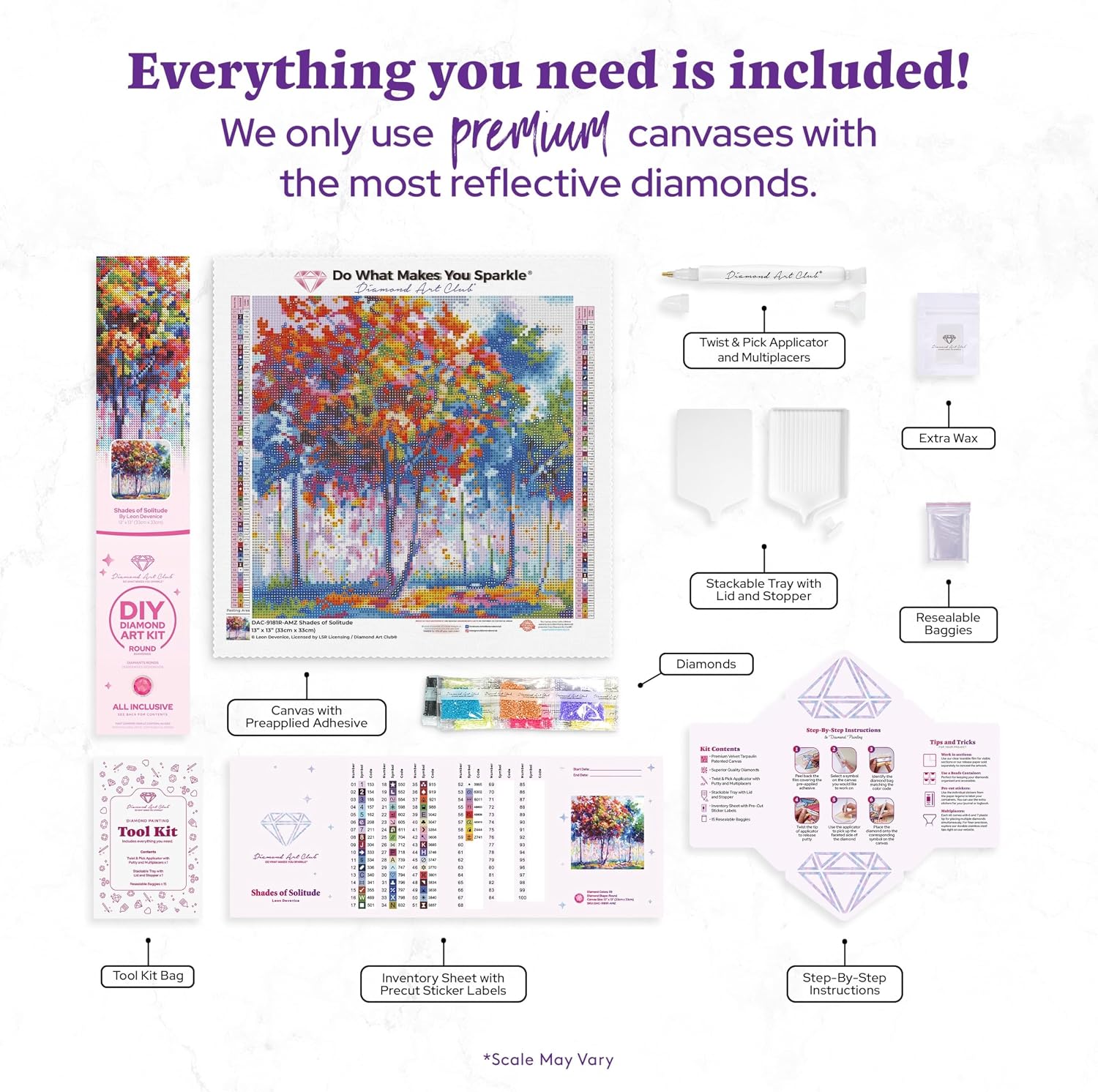 Thumbnail 2 de DIAMOND ART CLUB 孤独のダイヤモンドアートキット 33×33cm・丸型ビーズ59色
