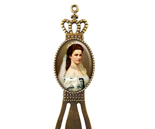Detalle de Marque-pages cabochon Sissi Impératrice d’Autriche – Élisabeth de Wittelsbach par Bronze-N-roses