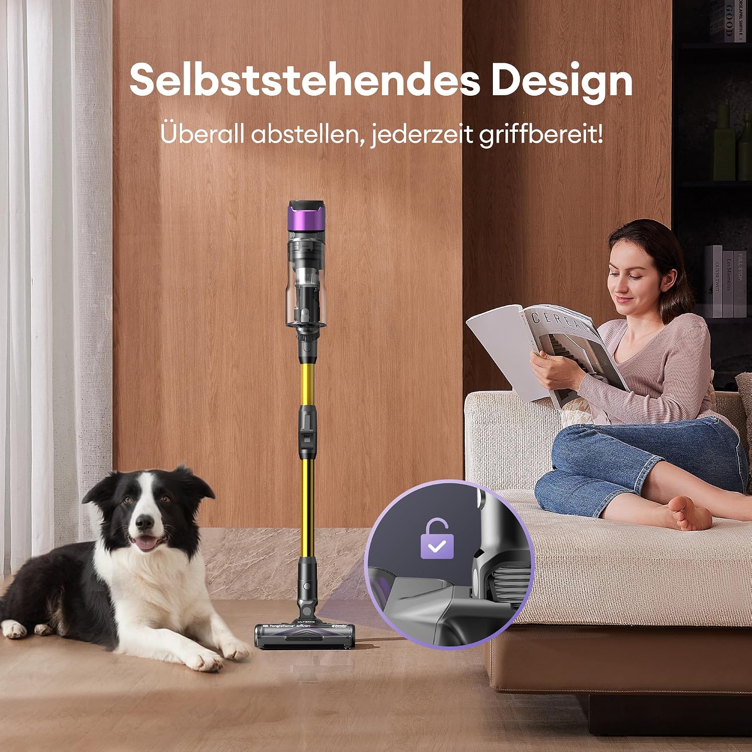 Thumbnail 6 de Ultenic Akku Staubsauger: 55 KPa, 600 W, 60 Minuten Laufzeit, kabellos mit 180° klappbarem Rohr