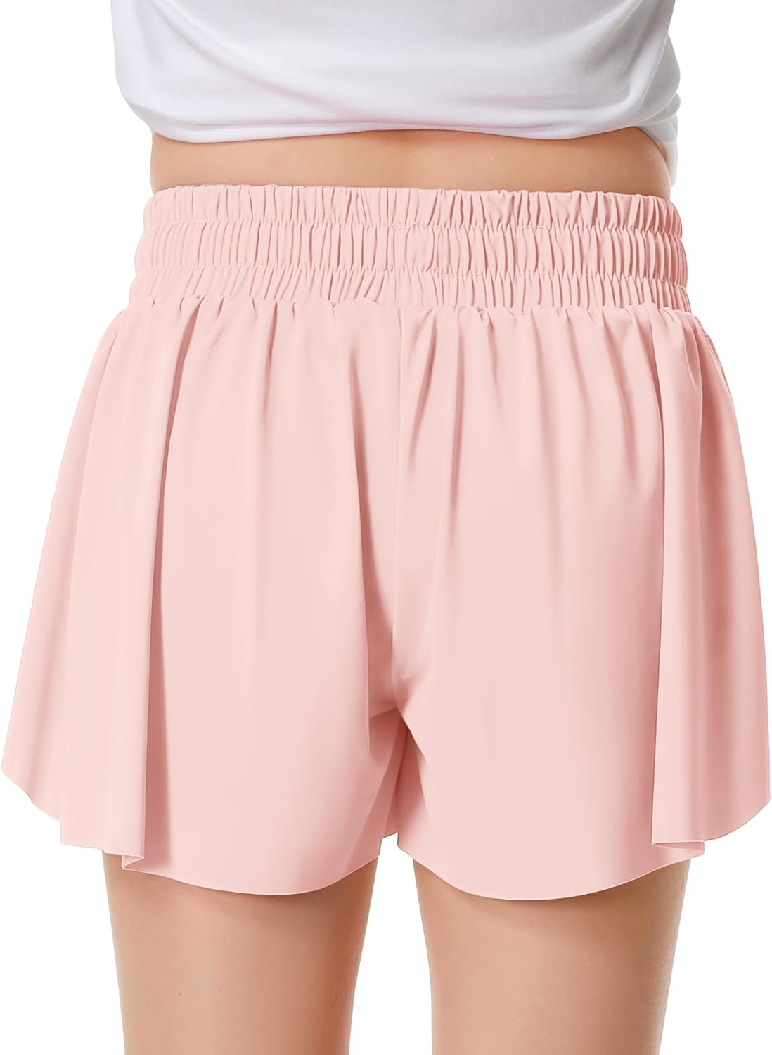 Thumbnail 1 de Girls Butterfly Flowy Shorts with Pocket - 2-in-1 Athletic Running Shorts for Girls