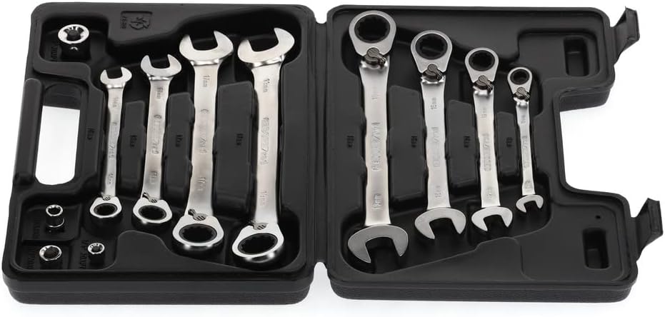 Detalle 2 de Gedore Red R07203012 – klucze płasko-oczkowe z grzechotką 8–19 mm