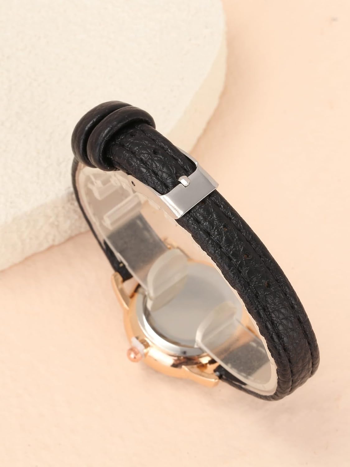 Thumbnail 4 de JSDDE Damen-Armbanduhr mit Lederarmband Retro – analoge Quarzuhr mit arabischen Ziffern