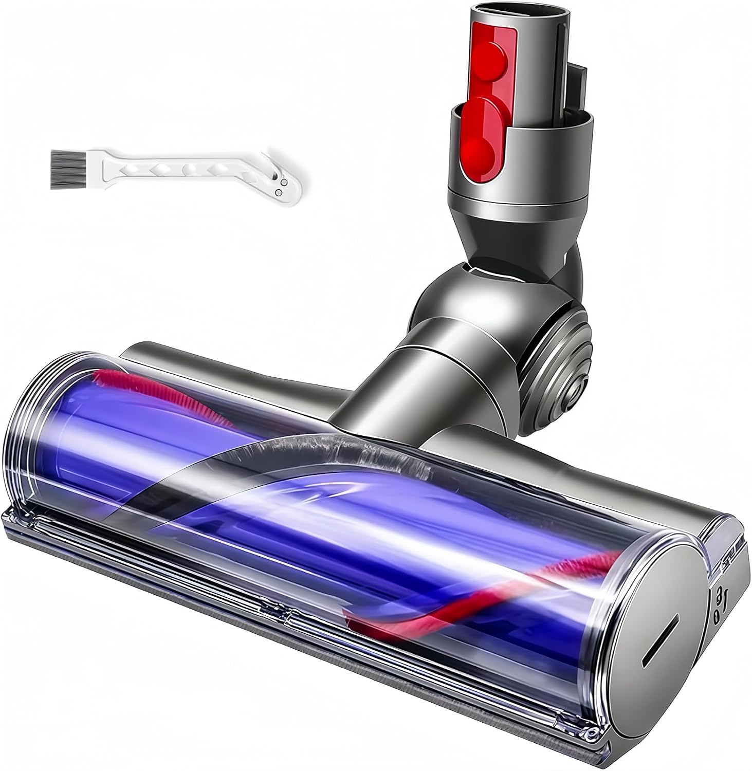 Detalle de Turbobürste mit Direktantrieb für Dyson V7–V15: 180° drehbar, Tiefenreinigung für Teppich und Hartboden