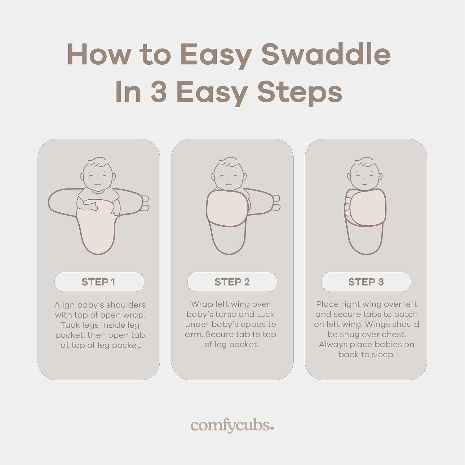 Thumbnail 5 de Comfy Cubs Swaddle Blanket 3-Pack