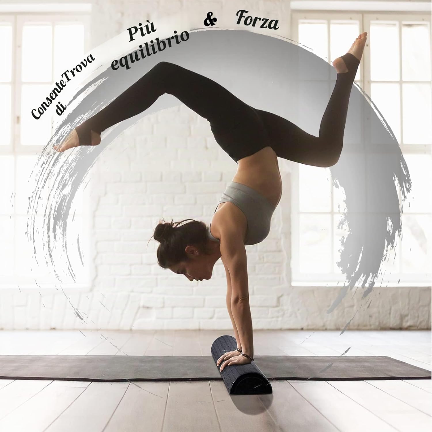 Detalle de Yes4All Rullo Schiuma Mezzo Tondo in EPP ad Alta Densità – 30/45/60/90 cm, per Yoga, Pilates e Stretching