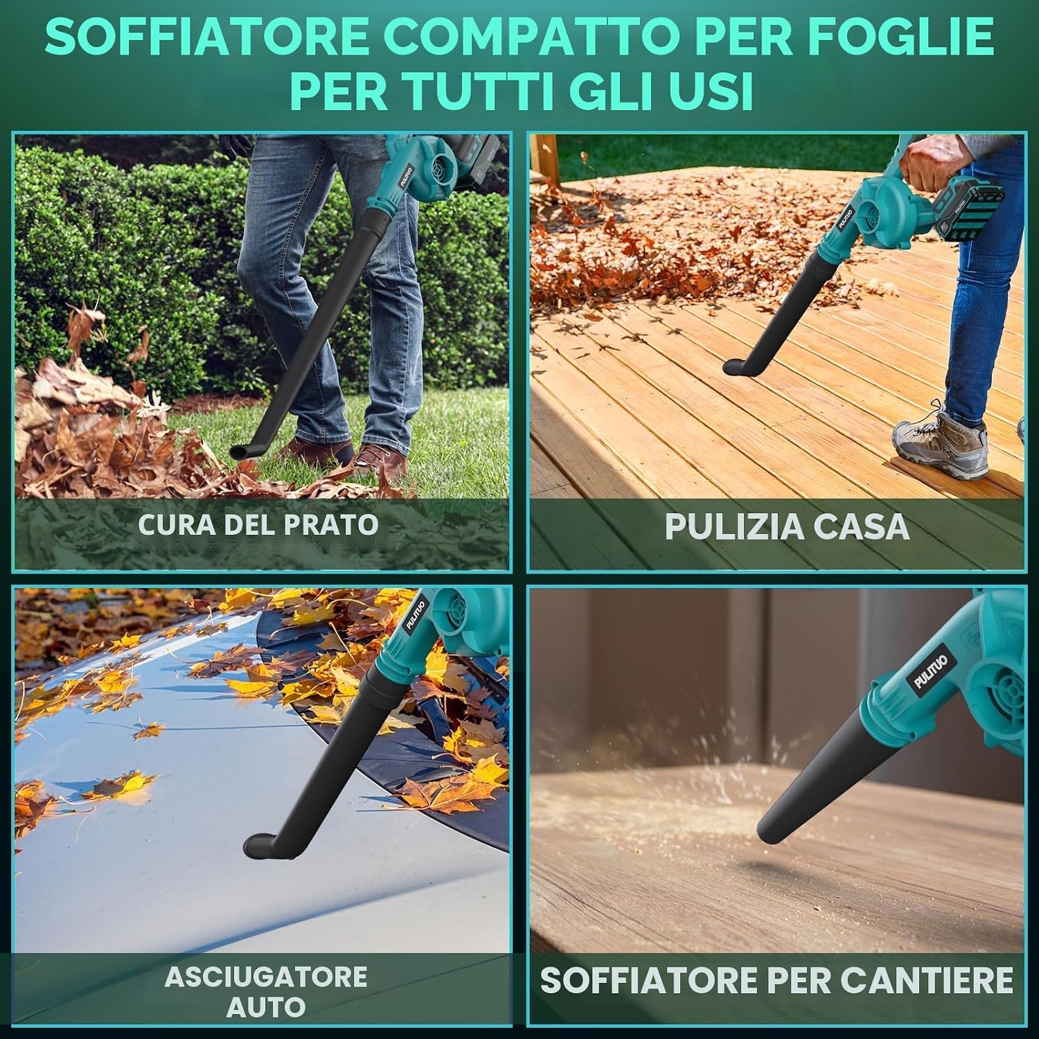 Thumbnail 6 de PULITUO Soffiatore a batteria 257 km/h