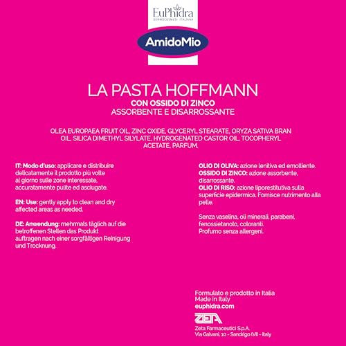 Detalle 2 de Euphidra AmidoMio Pasta di Hoffmann 300 g: protezione lenitiva per la pelle delicata del bambino