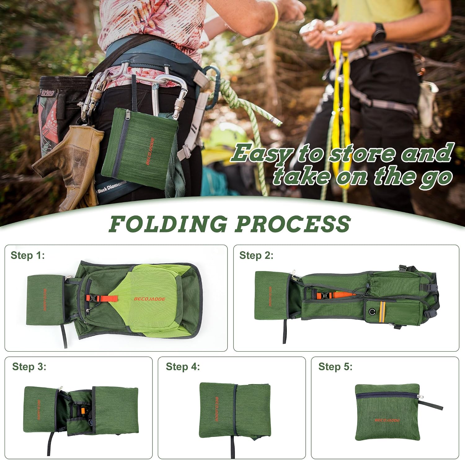 Thumbnail 5 de BECOJADDE Jd4n24052 20L Packable Hiking Daypack with Chest Strap