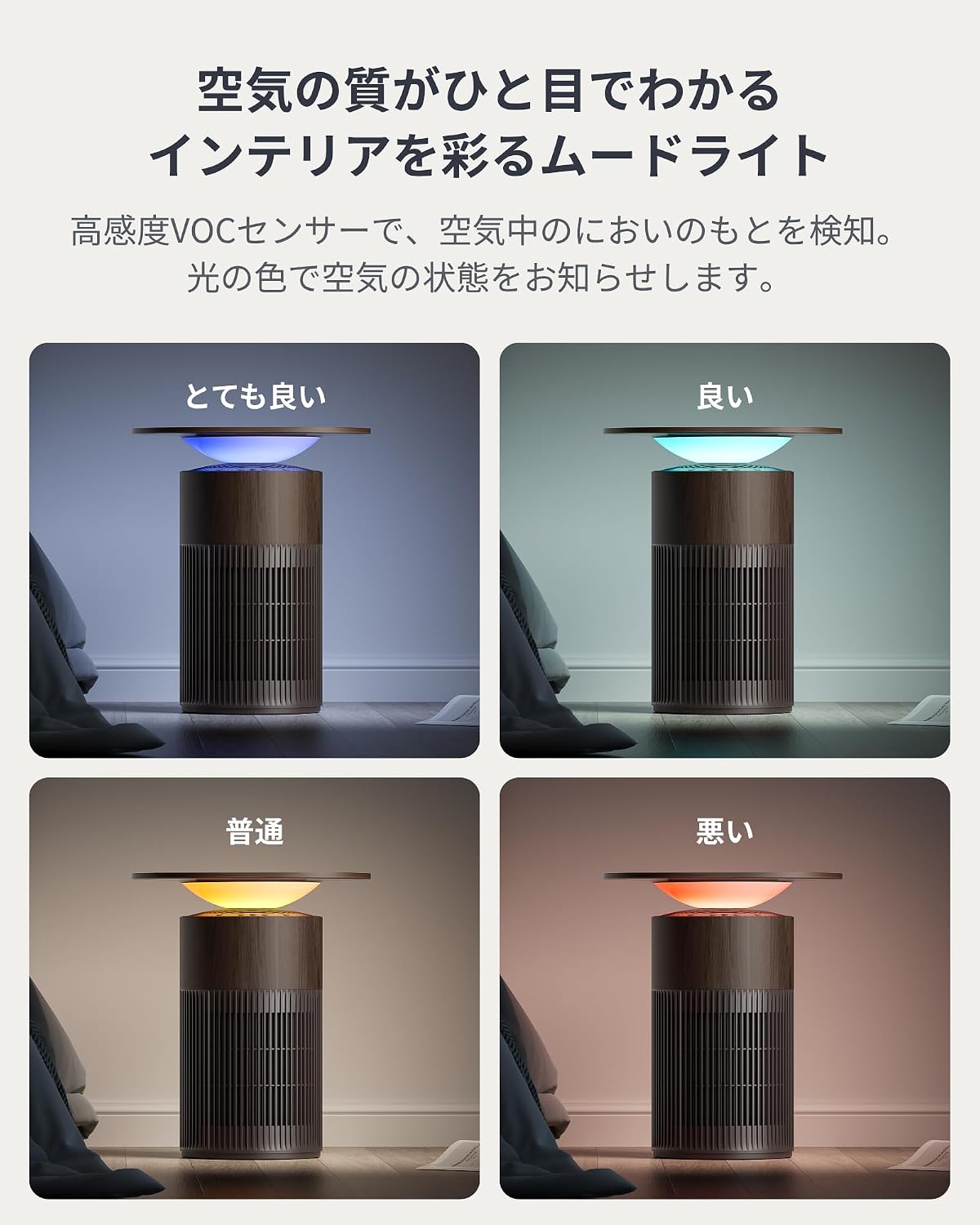Thumbnail 6 de SwitchBot 空気清浄機 Table 脱臭機能・ワイヤレス充電・25畳対応・HEPAフィルター