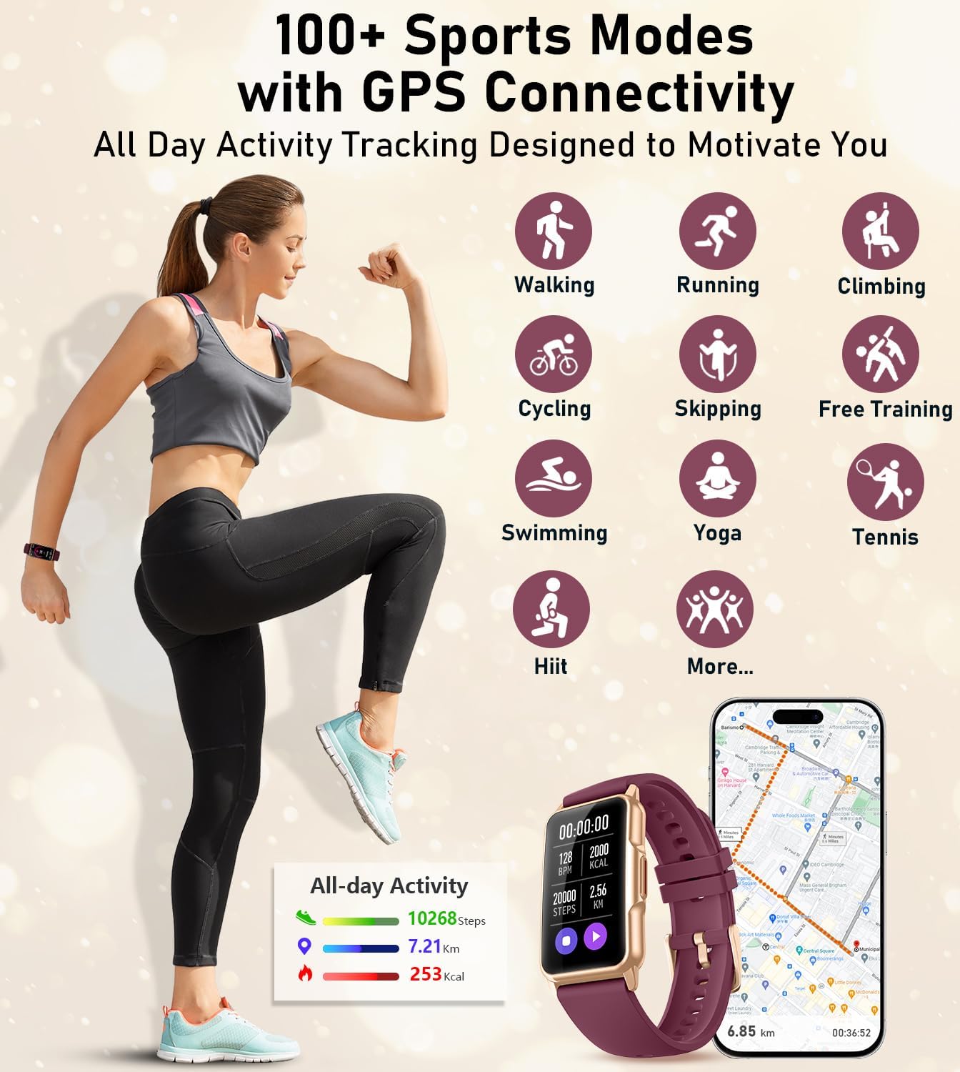Detalle 1 de Smart Watch Fitness Tracker with 1.47-inch Display