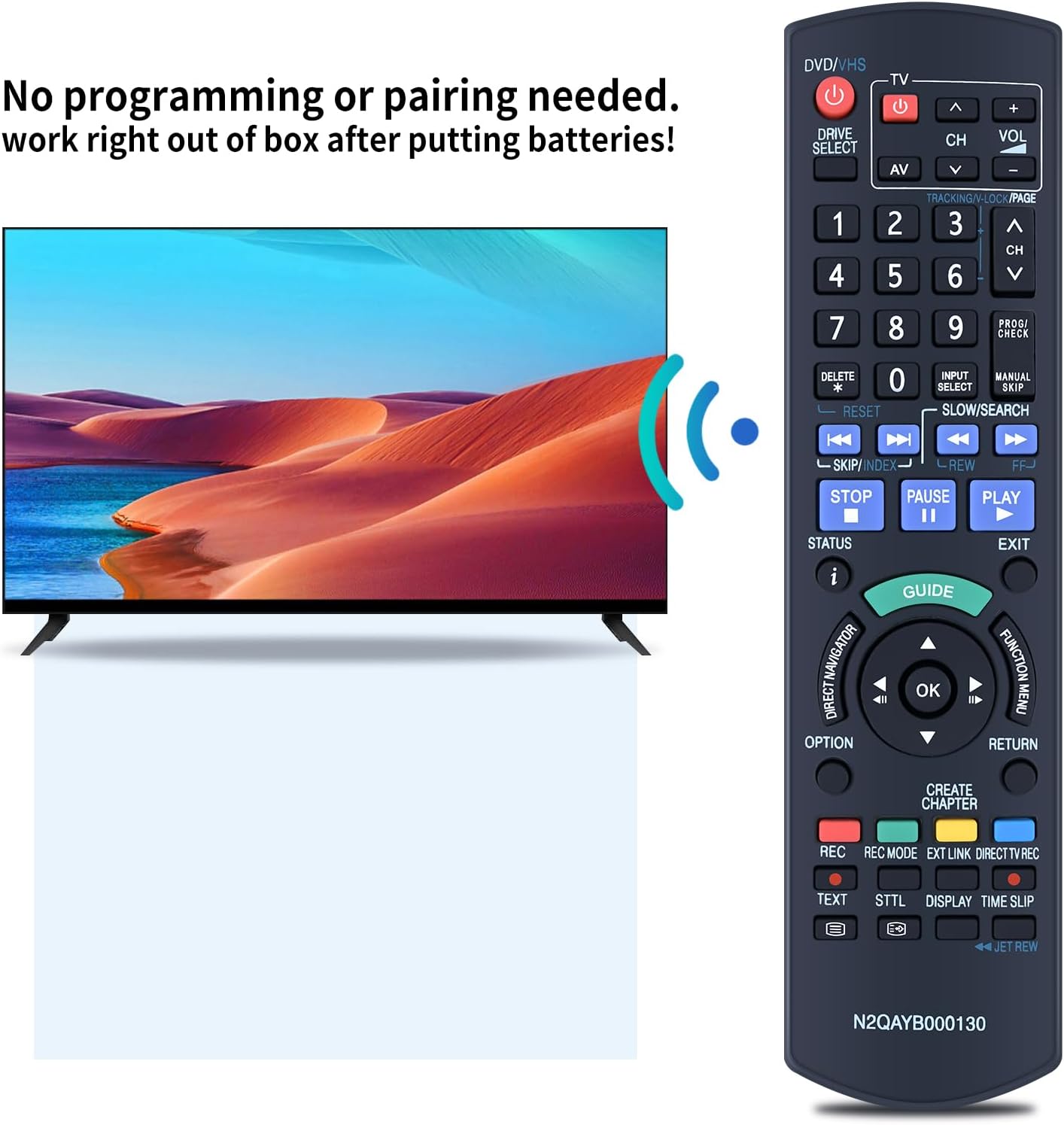 Thumbnail 5 de TCNOUMT N2QAYB000130 Replacement Remote for Panasonic DVD Recorder
