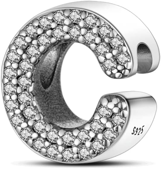 Thumbnail 2 de CQWVB Buchstabe Charm Anhänger A–Z aus 925 Sterling Silber – kompatibel mit Pandora- und europäischen Armbändern