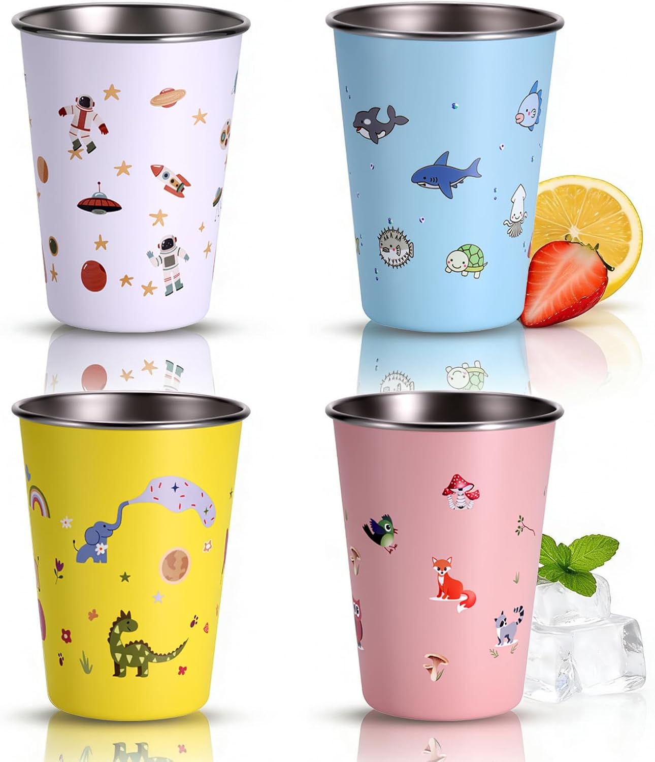 Detalle de Hejo HK237 barnmuggar i rostfritt stål, 4-pack, 350 ml