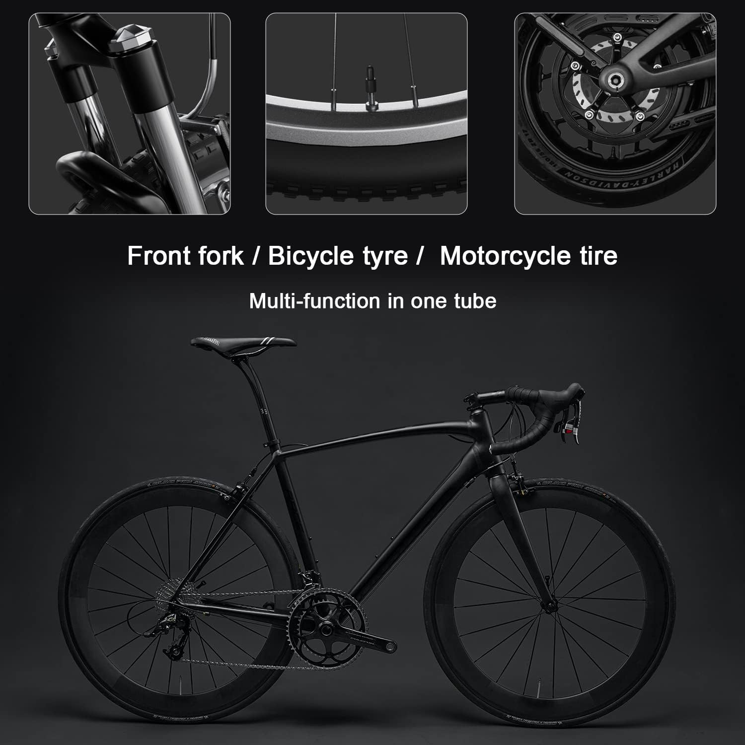 Detalle de Diyife Bike Shock Pump with Gauge — 300 PSI, Presta & Schrader, Portable Front Fork Pump
