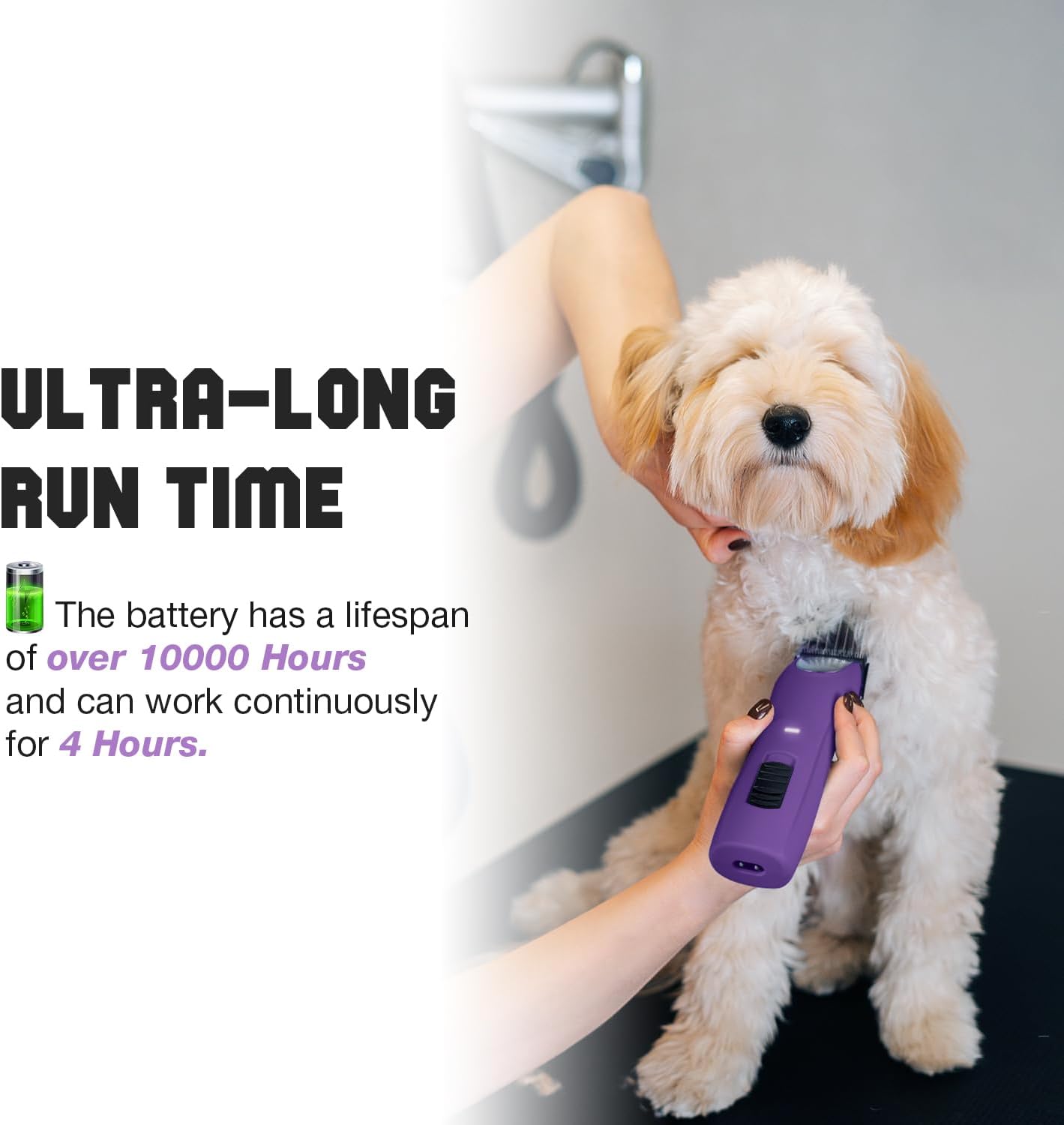 Detalle de FuzzyFix Tondeuse professionnelle pour chien, kit à faible bruit ⚙