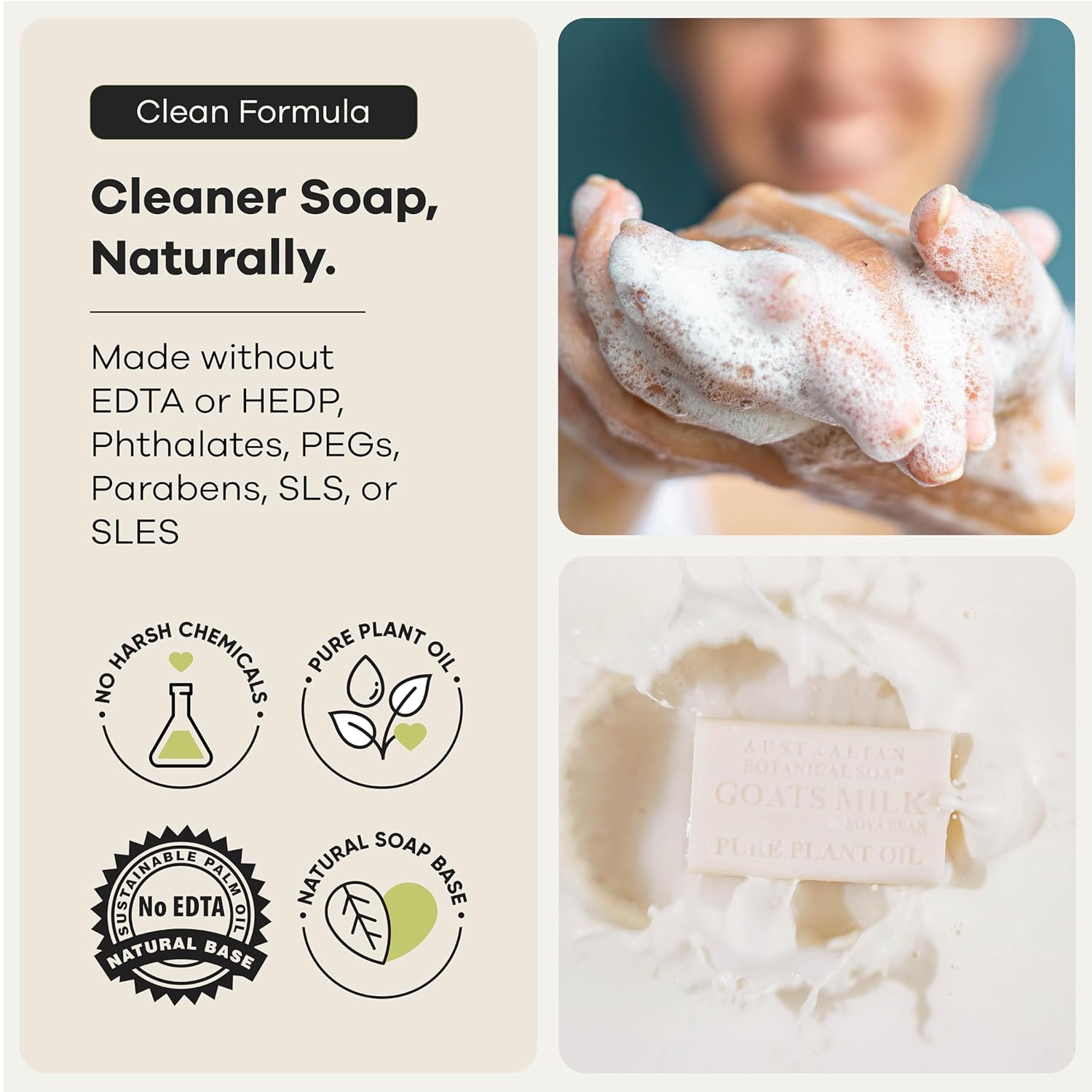 Thumbnail 4 de Australian Botanical Goat Milk Soap Bars (6.6 oz) — Pack of 8 with Shea Butter & Soya Bean Oil