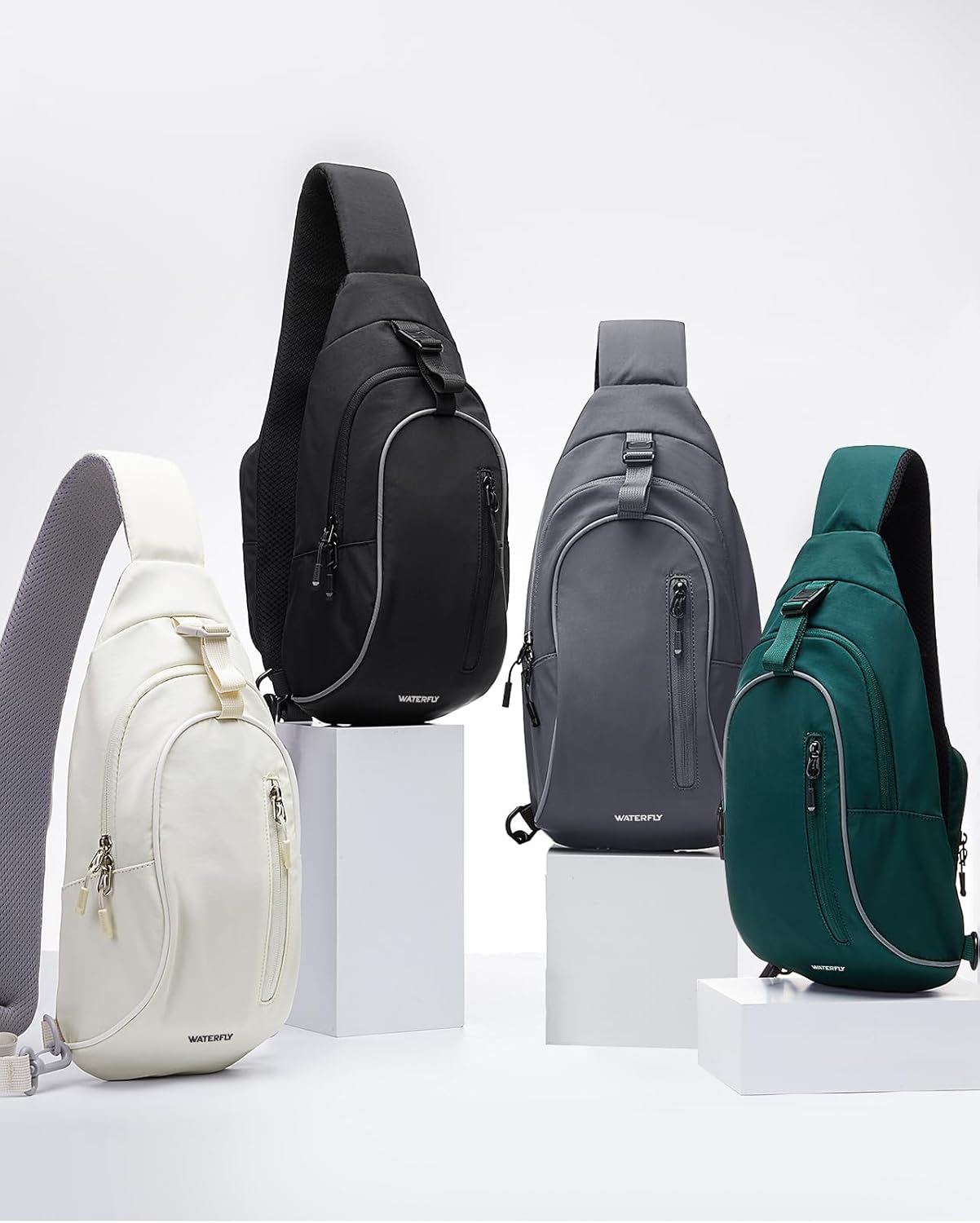 Thumbnail 6 de Waterfly Brusttasche Schultertasche Sling Bag – Umhängetasche für Outdoor, Reise & Alltag (37,5 x 20 x 9 cm)