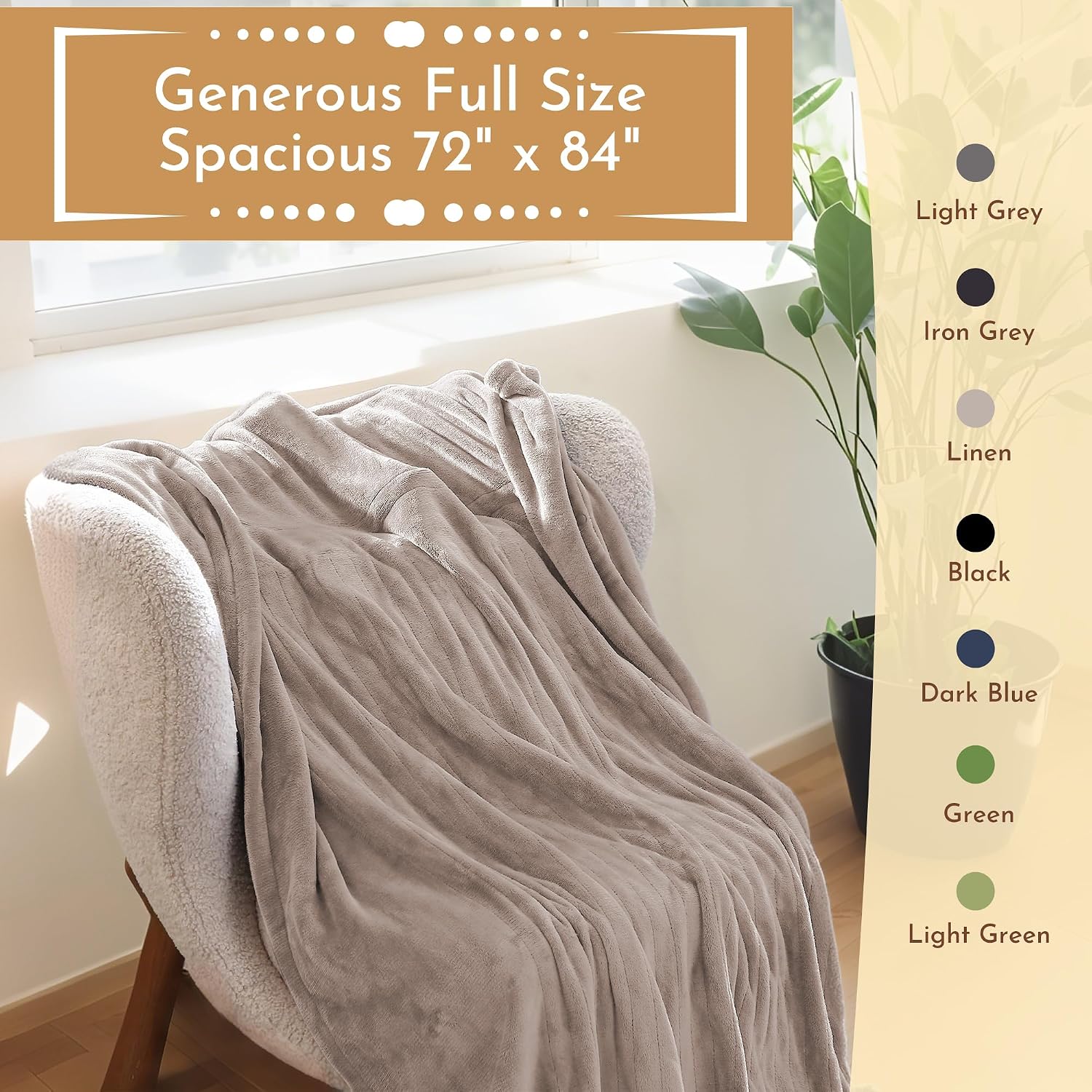 Thumbnail 4 de ONDAN Electric Heated Blanket 72"x84" Full Size