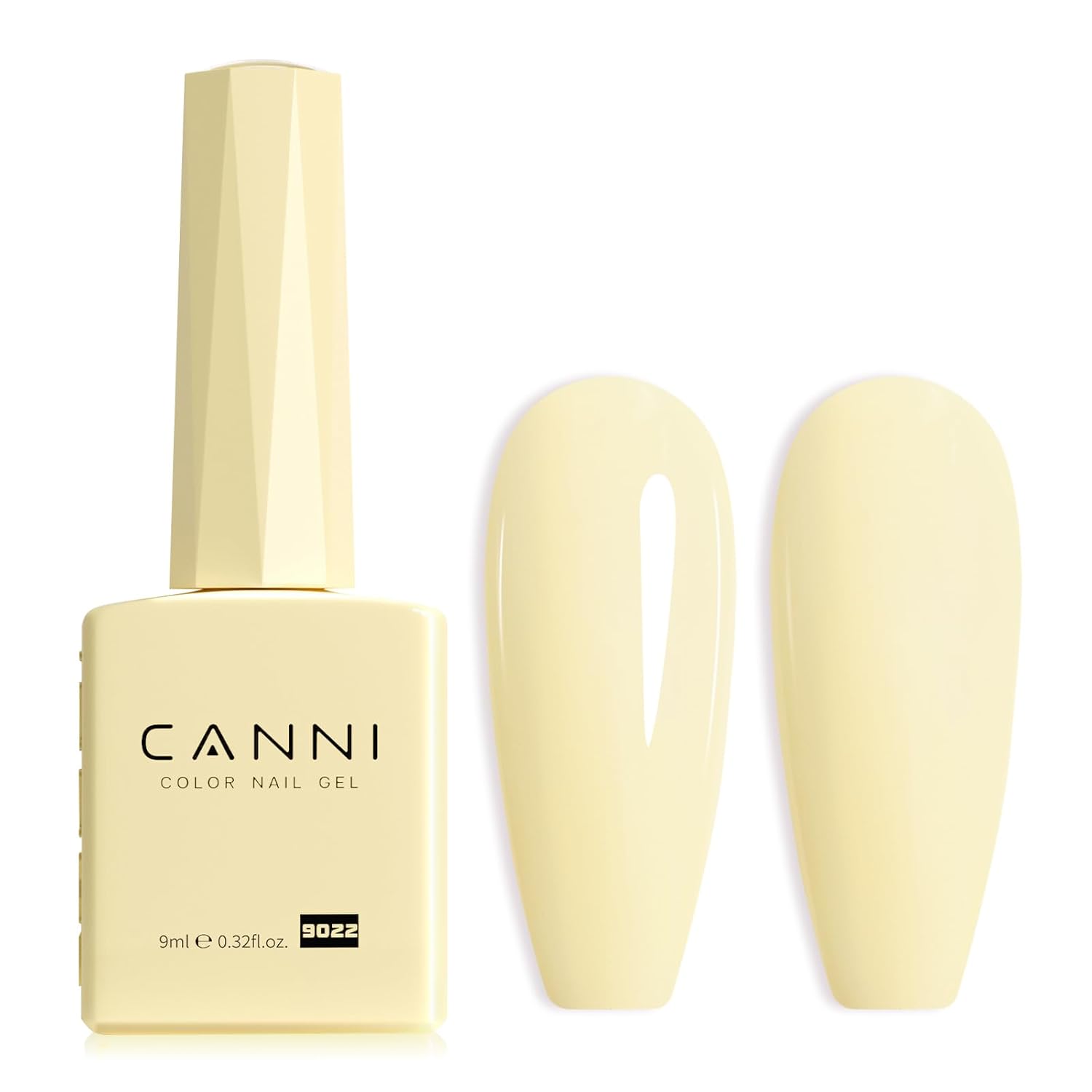 Detalle de CANNI Pastel Yellow Gel Nail Polish – 1Pcs Pale Light Yellow, High-Pigment, Soak Off