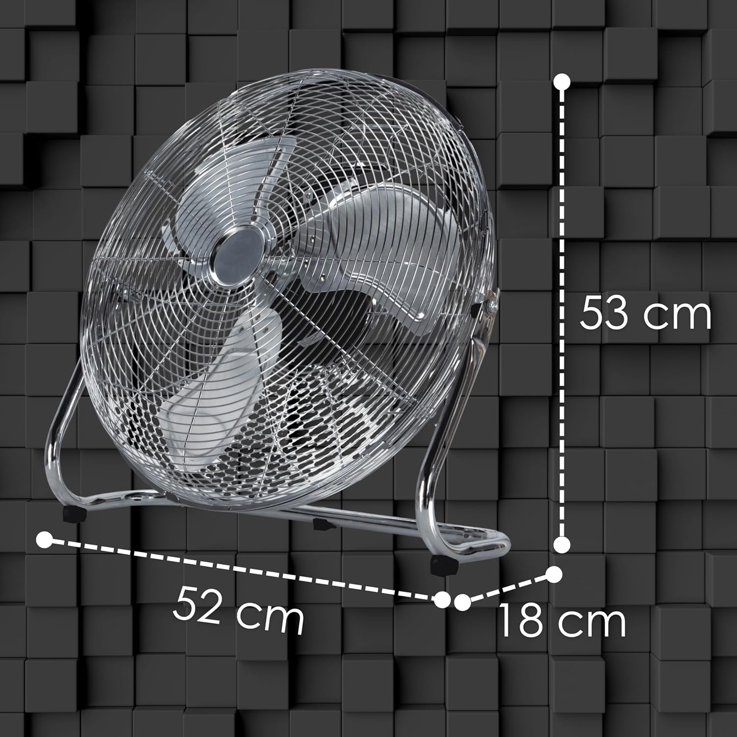 Thumbnail 6 de Echos Bodenventilator Ø46 cm – Vollmetall, 102 m³/min, 3 Geschwindigkeitsstufen