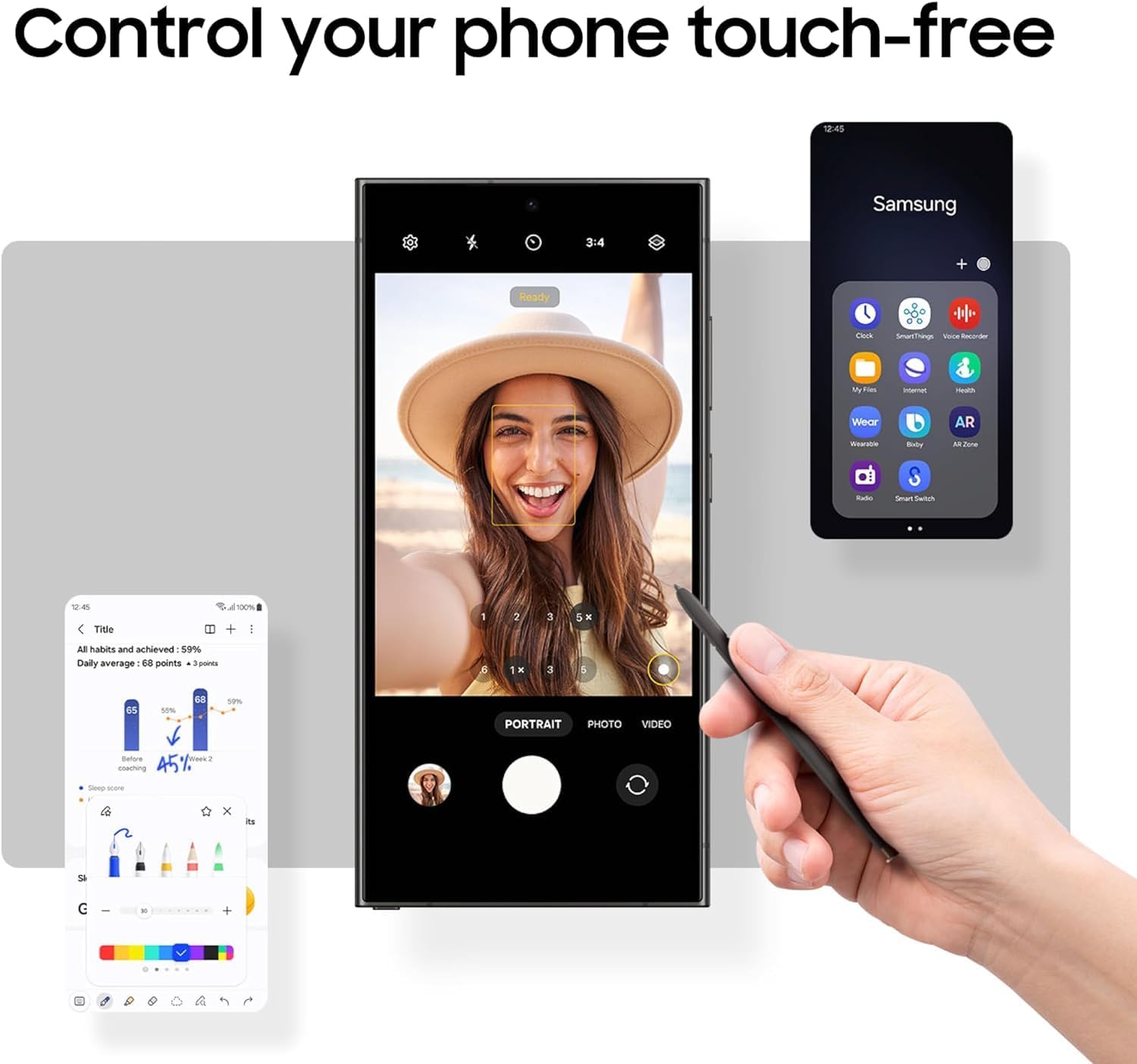 Detalle 2 de SLQ Galaxy S24 Ultra Sペン交換用スタイラス Bluetooth対応・4096段階筆圧・替え芯5本