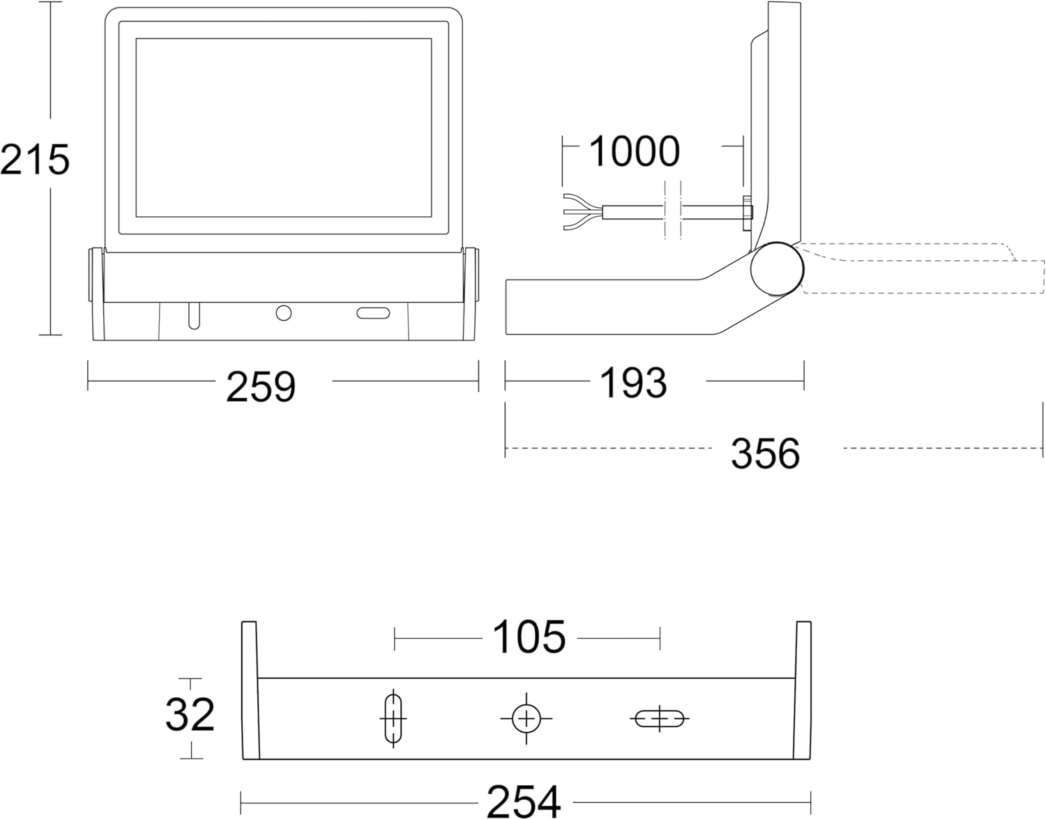 Thumbnail 5 de Steinel XLED ONE XL faretto a LED 42,6 W da 4.200 lm in alluminio antracite