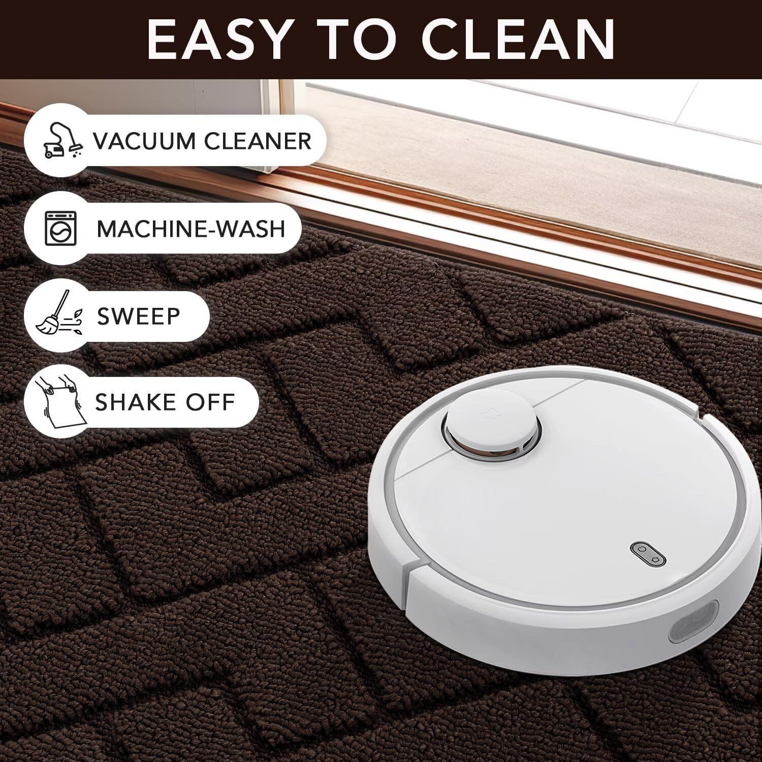 Thumbnail 5 de Biscpro Schmutzfang-Fußmatte innen & außen Coffee, 90 x 150 cm (waschbar, rutschfest)