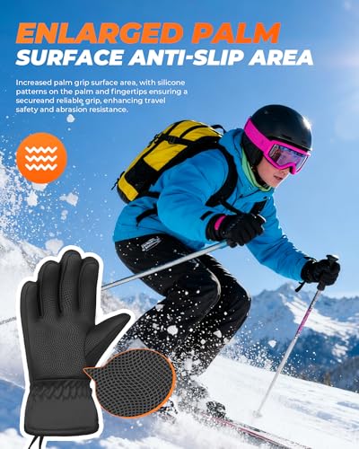 Detalle 2 de GoSkala Gants Hiver pour Enfants, gants sport tactiles imperméables ⚙