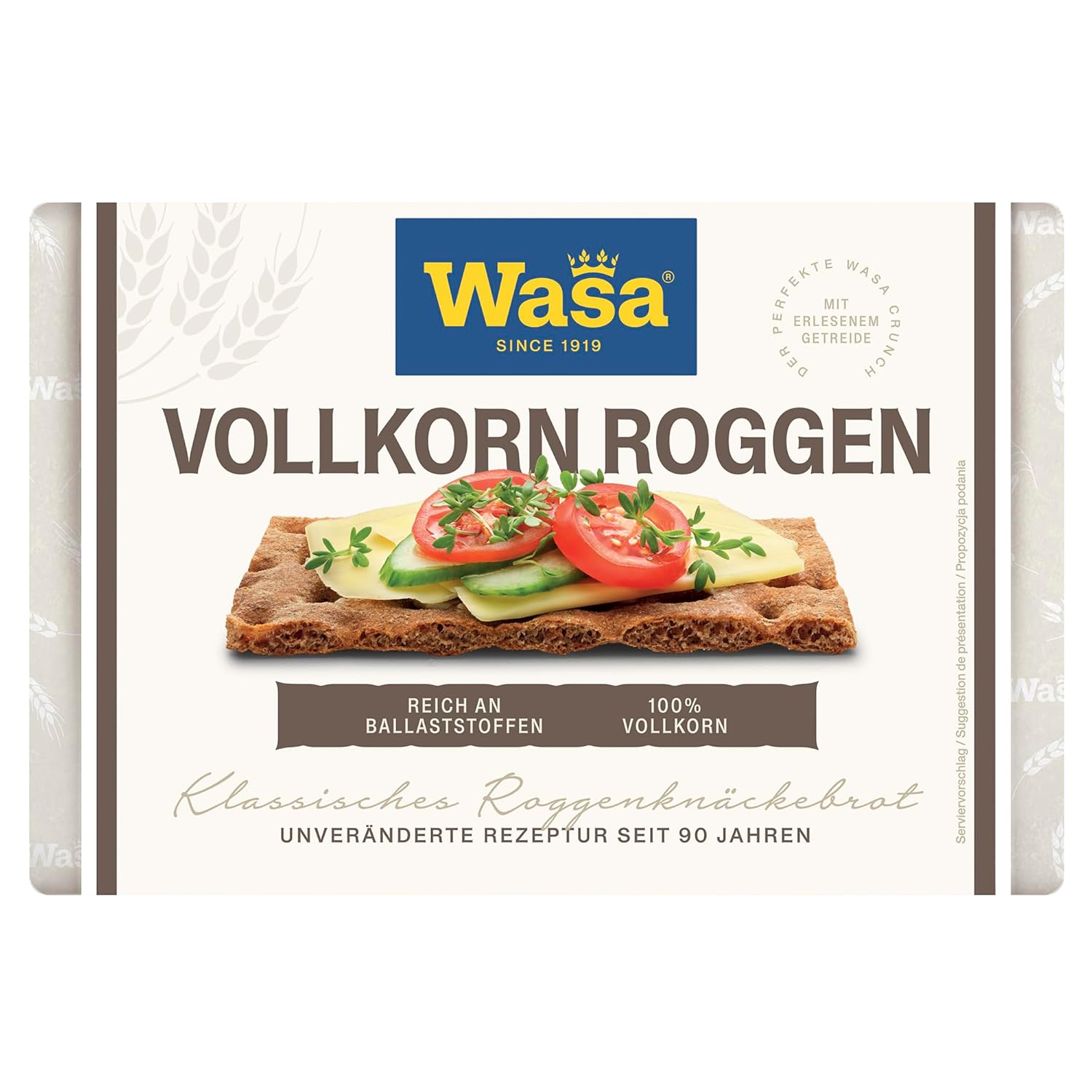 Thumbnail 1 de Wasa Knäckebrot Vollkorn Roggen 12x260 g – knuspriger Roggenklassiker