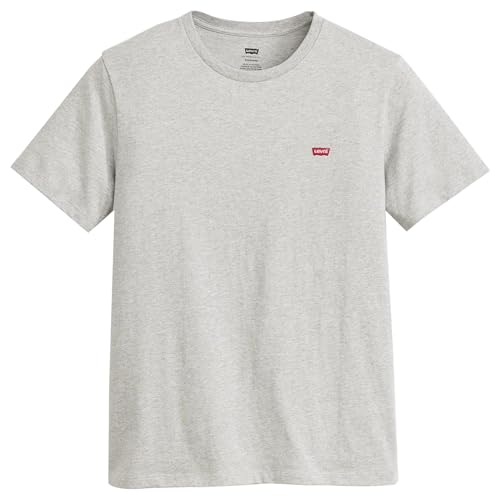 Detalle de Levi's SS Original Housemark tee para hombre | Camiseta de jersey gris medio Heather, talla M