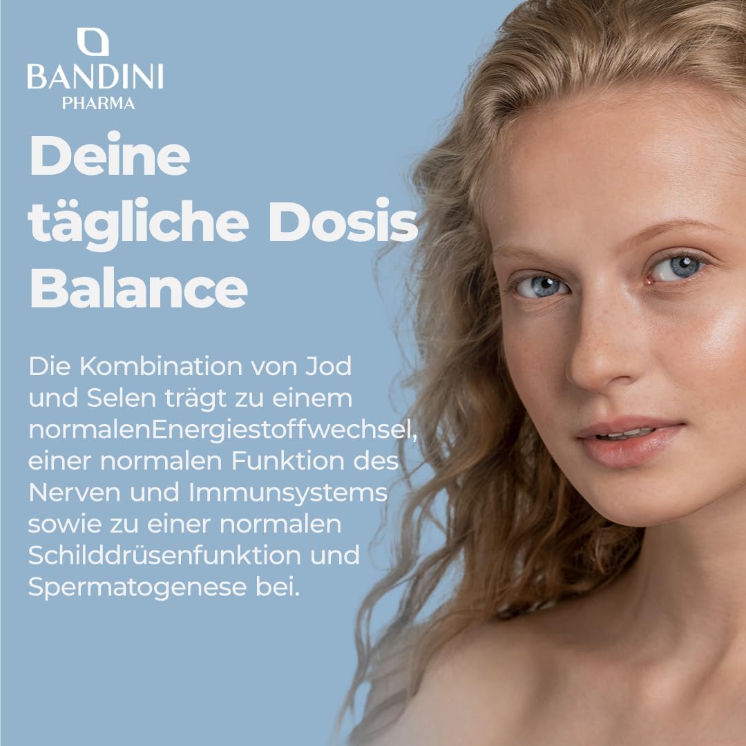 Detalle de Bandini® Jod & Selen Hochdosiert – 160 Tabletten, 80 Tage Vorrat