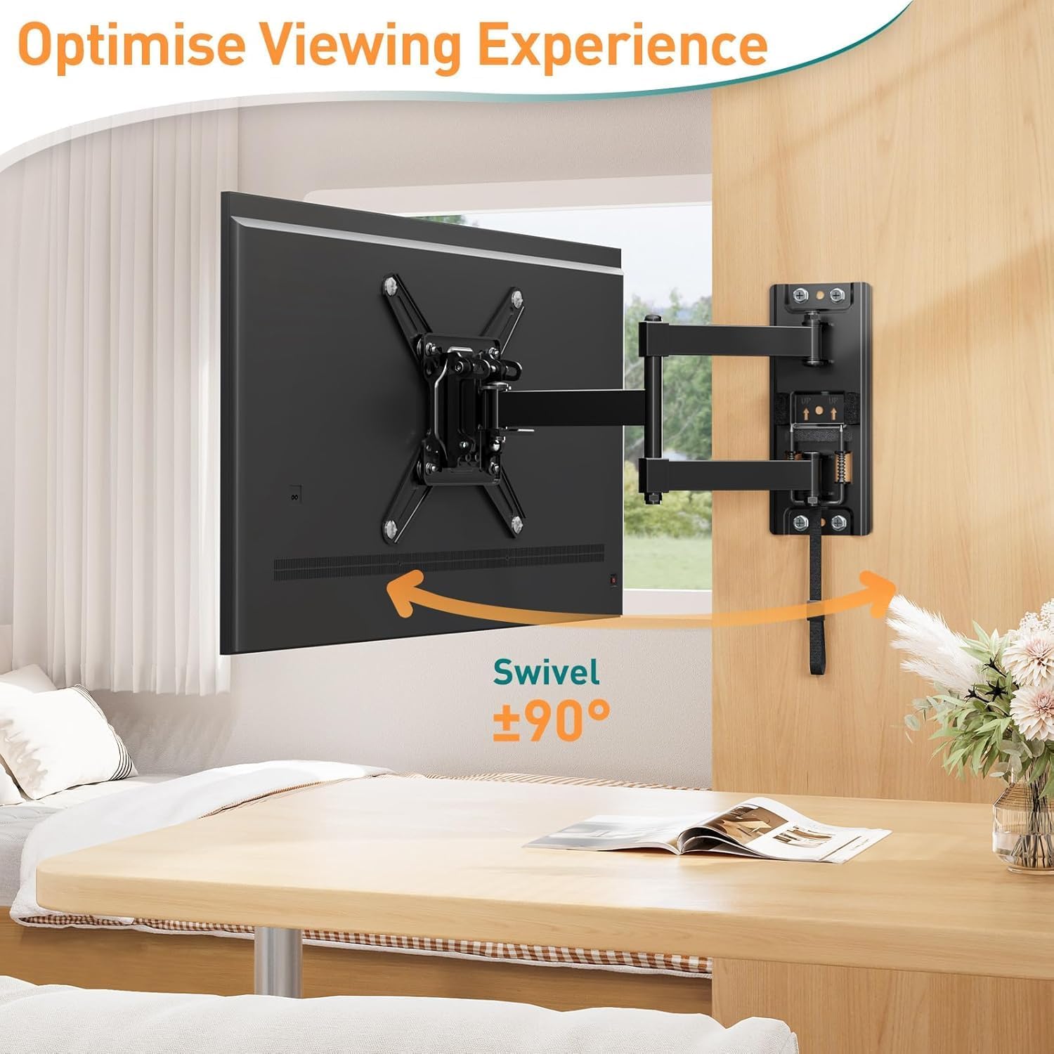 Thumbnail 5 de ELIVED RV TV-Halterung für Wohnmobile – Vielseitige, schwenk- und neigbare Halterung für 13–43 Zoll TVs