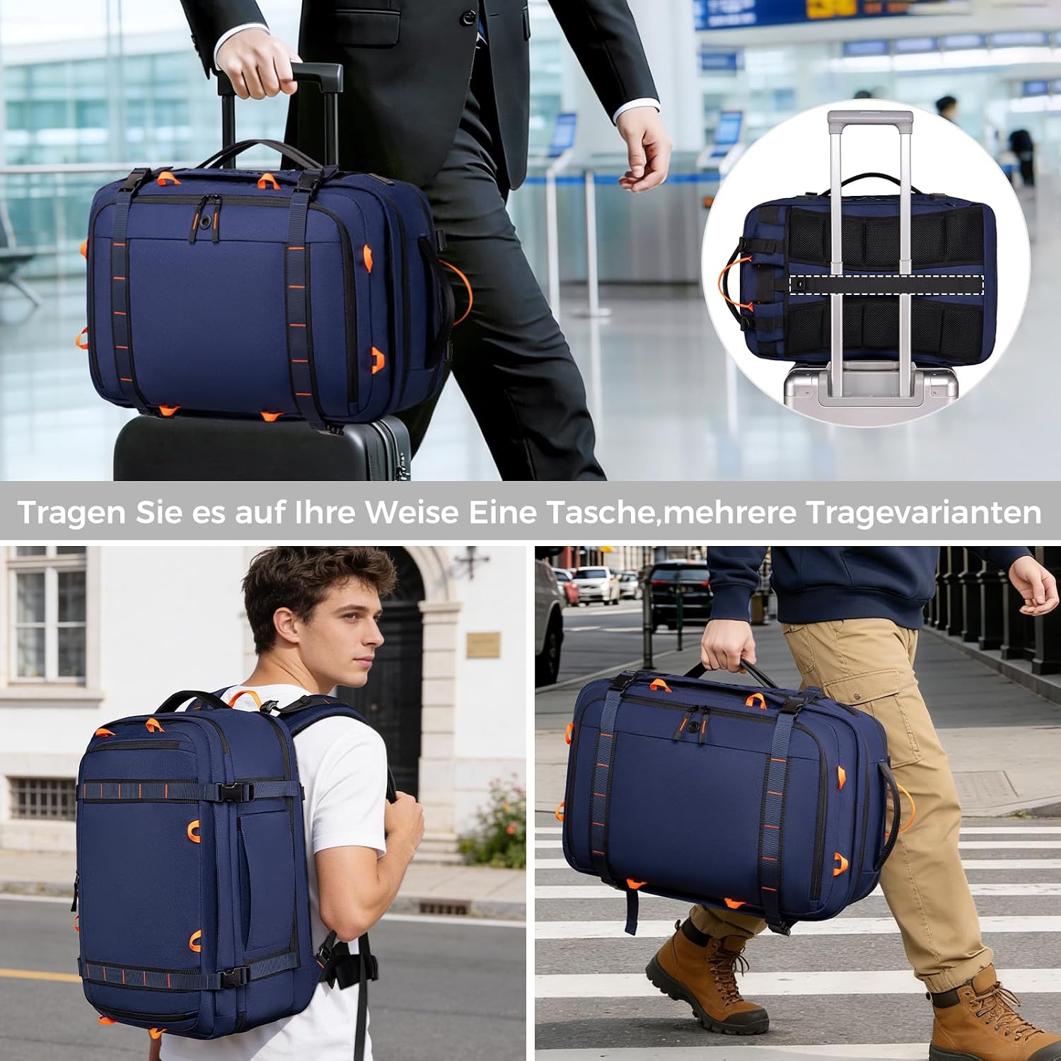 Thumbnail 6 de Fenree.geer Reiserucksack: Erweiterbarer Handgepäck-Rucksack mit Laptopfach bis 18,4 Zoll