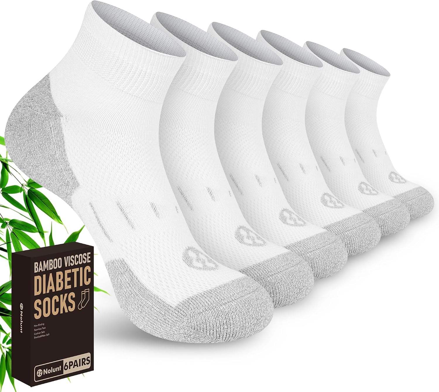 Detalle de NOLUNT Diabetic Socks, 6 Pairs