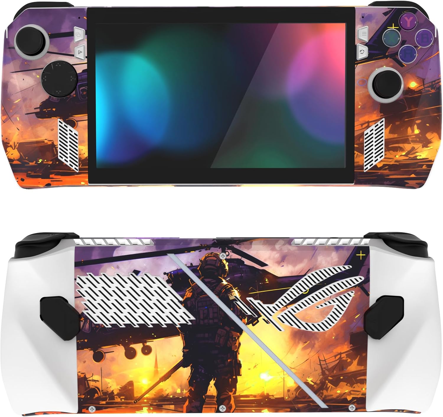 Detalle de PlayVital 2 Set Protective Skin Decal for ROG Ally — Breaking Dawn