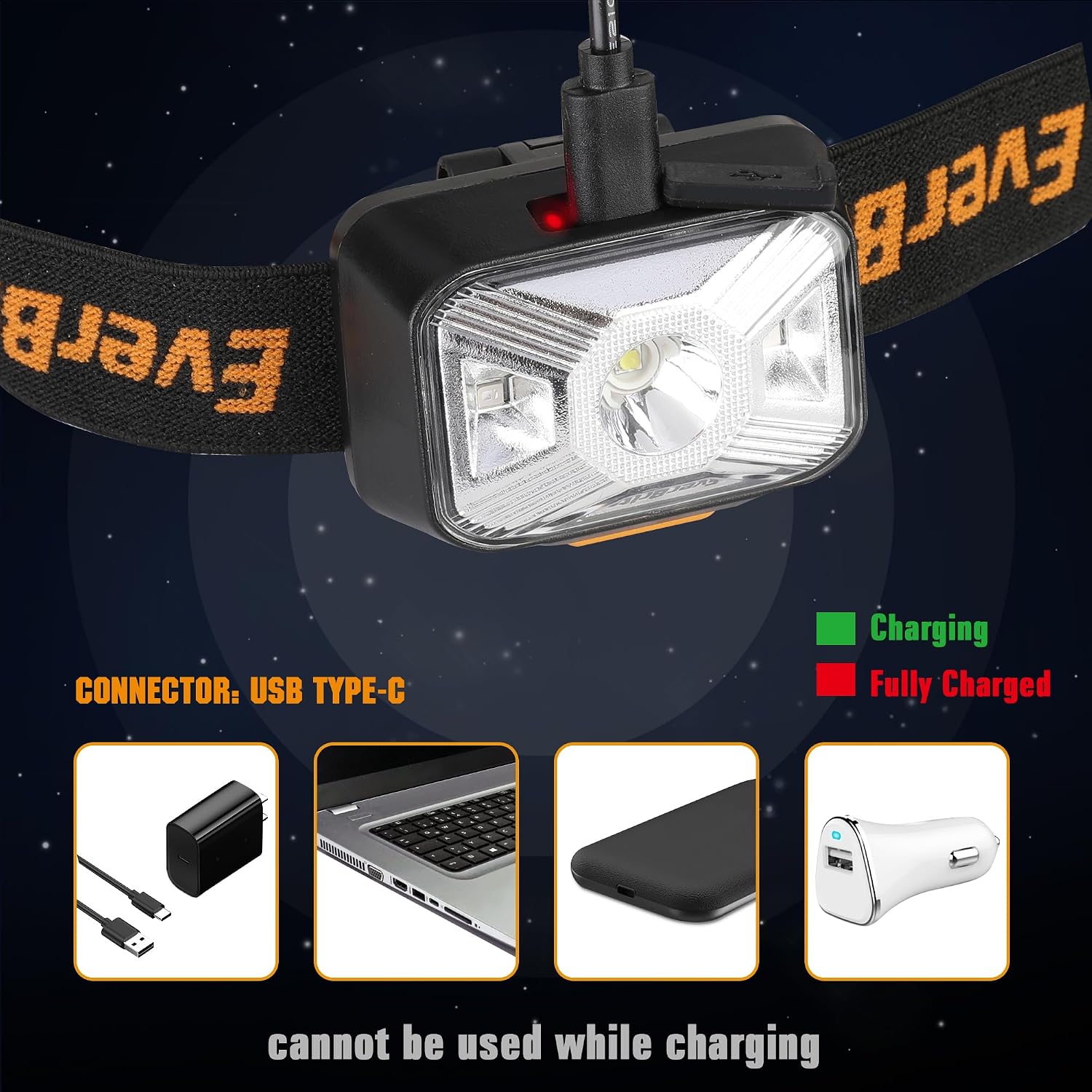 Detalle de EverBrite EverBrite head torch 250 lumens