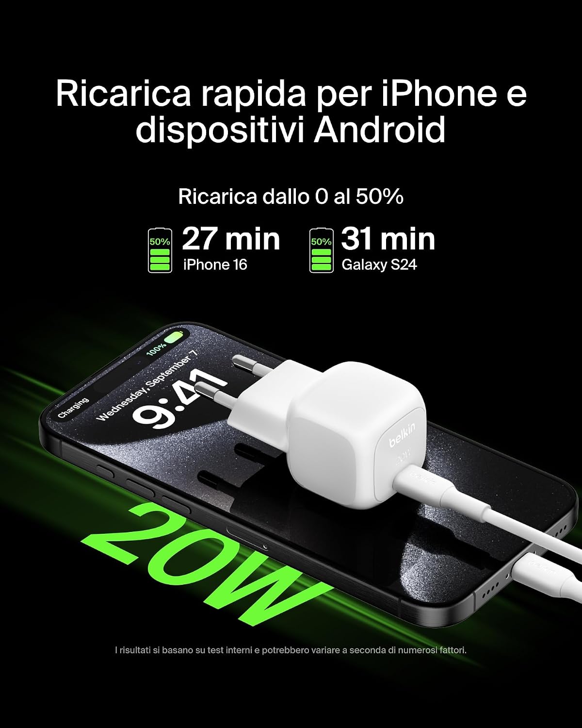Detalle 2 de Belkin BoostCharge Cubico 20W USB-C