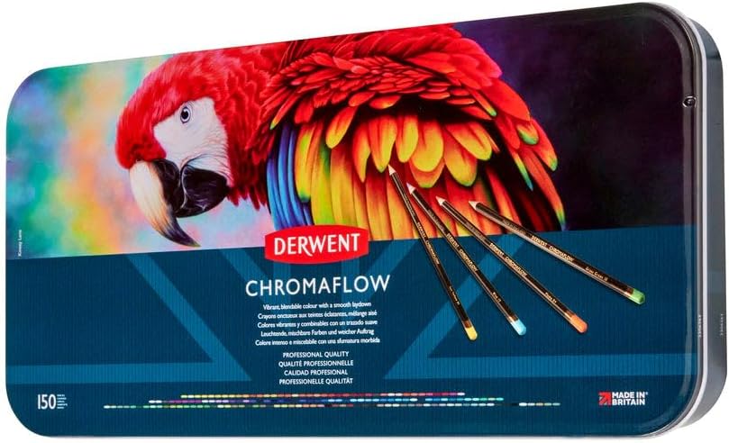 Detalle de Derwent クロマフロー 2306263 油性色鉛筆 150色セット、3.5mm芯