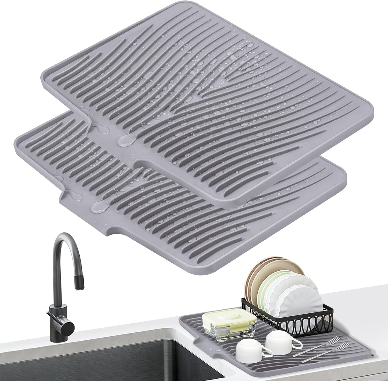 Detalle de TIKNIK Dish Drying Mat 20" x 15" 🍽