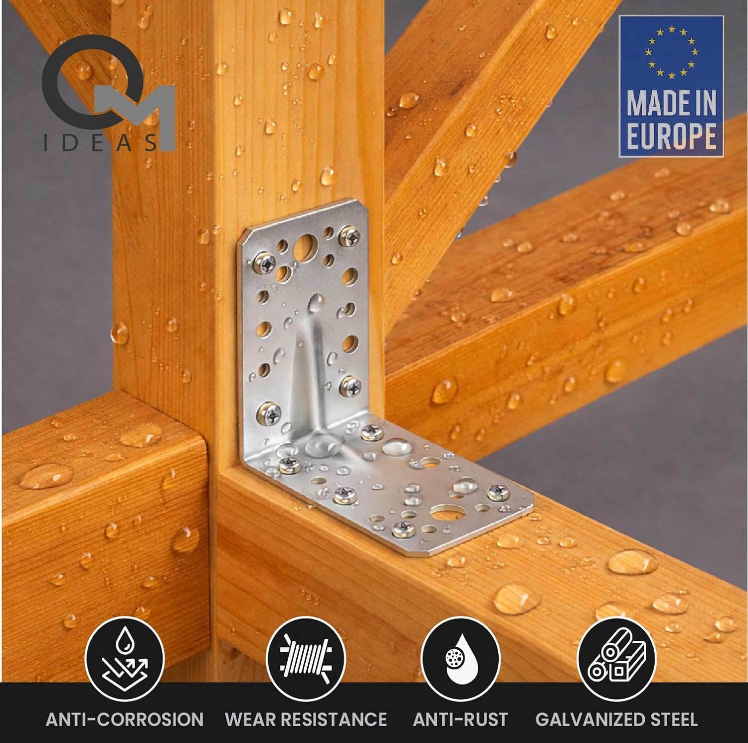 Thumbnail 5 de OMIDEAS 10 x Angle Brackets 90 x 90 x 65 mm