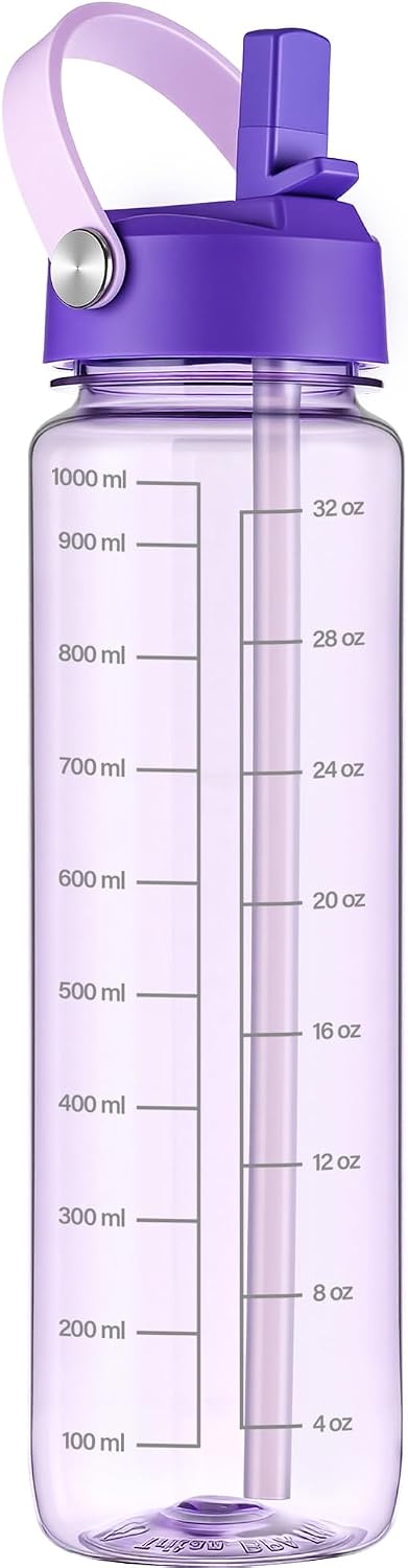 Detalle de GOPPUS water bottle 1000ml straw leakproof