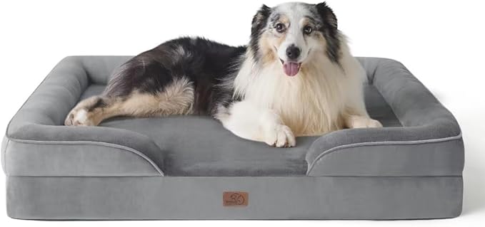 Detalle de Bedsure Cama Perro Viscoelástica Extra Grande 🐶 Gris XL