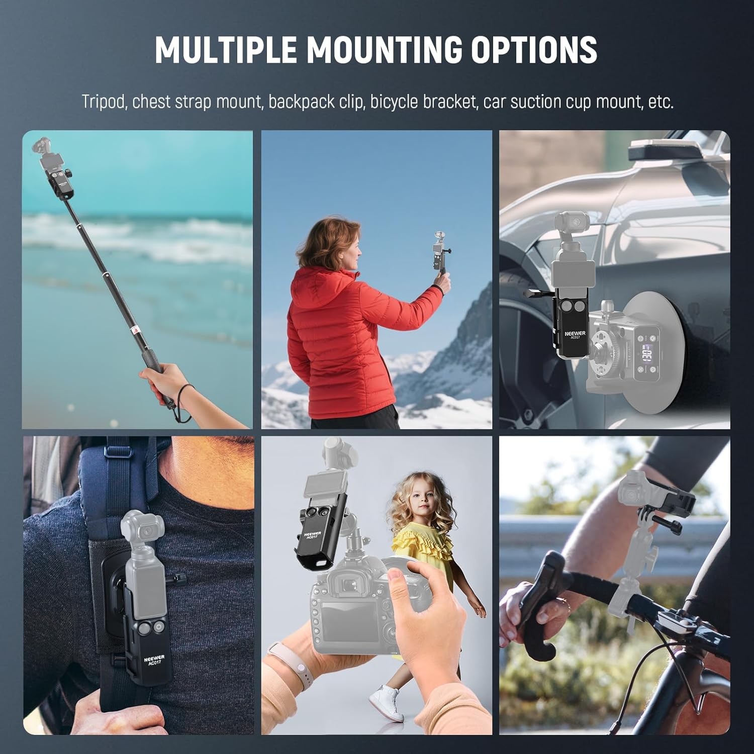 Thumbnail 1 de NEEWER BASICS Pocket 3 Extension Adapter & Selfie Stick for DJI Osmo Pocket 3