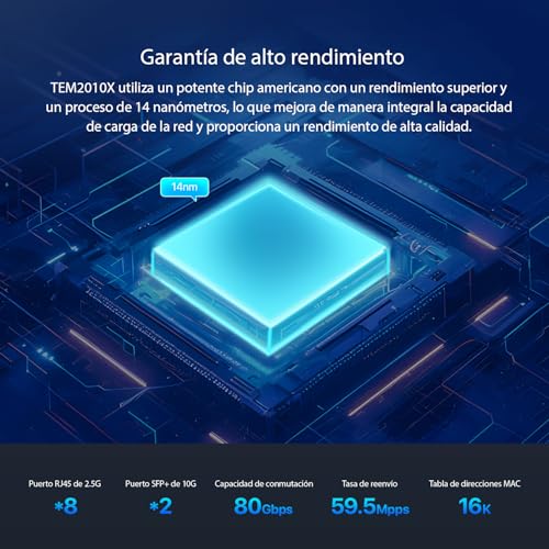 Thumbnail 2 de Tenda TEM2010X Switch 2,5G 8x2,5G + 2x10G SFP+ 📡