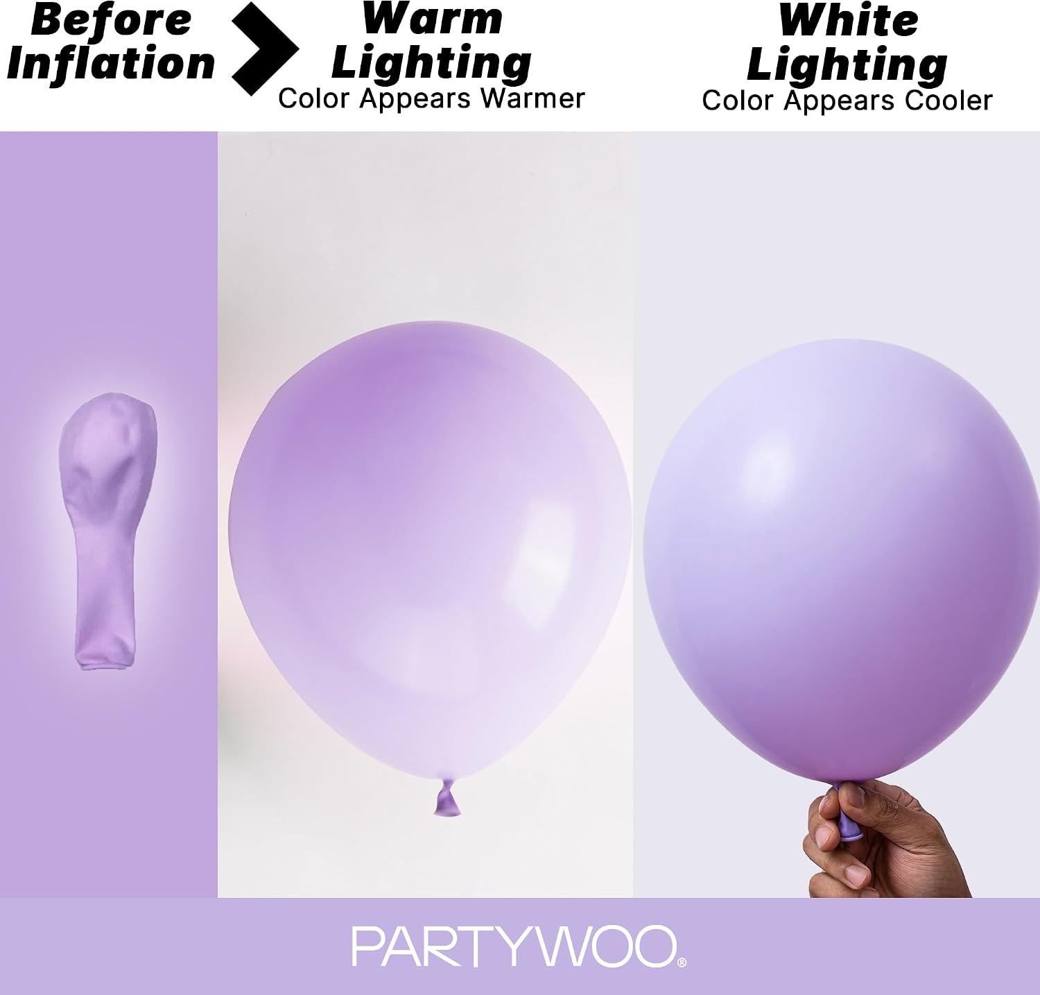 Thumbnail 2 de PartyWoo Lavender Balloons 140 Count